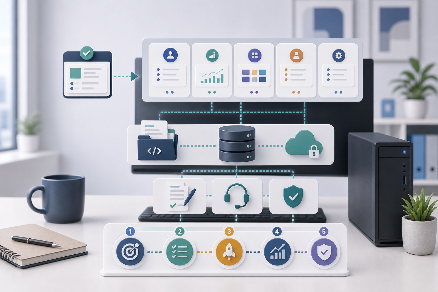 A focused first project growing into a maintainable owned software system with support and future expansion.